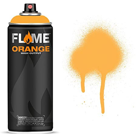 Flame Orange Spray Paint - Matt Acrylic 400ml Can Melon Yellow FO-110