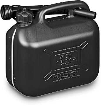 ProPlus Benzinkanister 5L Kunststoff mit Füllstandsanzeige & Einfüllschlauch, UN-Zulassung, Treibstoffkanister Kraftstoffkanister für Benzin Diesel