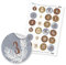 itenga Zahlensticker Z15 Adventskalenderzahlen 1-24 Klassisch/Silber Gold Weiß Hochglanz Aufkleber
