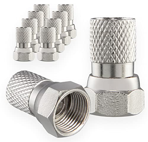 HB-DIGITAL 10x F-Stecker 7mm breite Mutter für Koaxial Antennenkabel Sat Kabel BK Anlagen