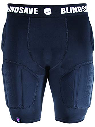 Blindsave Unisex Kompressions-Shorts mit Polstern schwarz XS