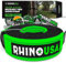 Rhino USA Cuerda de Remolque y Recuperación - Correa para Remolcar Desde Árbol 7.6 cm x 2.4 m - con Resistencia a Rotura de 13,600 kg - Extremos en Bucle Triple Refuerzo - Negro