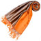 Lorenzo Cana Pashmina Wendeschal 70% Seide 30% Viskose Schaltuch 70 x 190 cm zweifarbig Schal Stola wendbar Double Face Damenschal taupe orange 78621