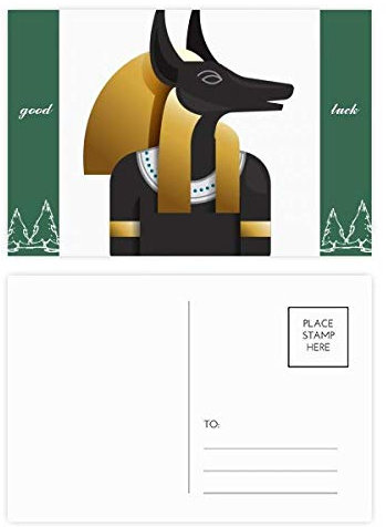 Postkarten-Set mit Anubis-Motiv, antikes Ägypten, 20 Stück