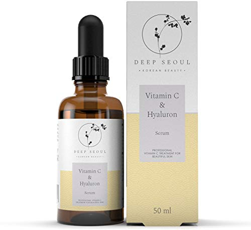 DEEP SEOUL Vitamin C & Hyaluron Serum I Professional Treatment I nieder & hochmolekulares Hyaluron I Vitamin C I hoch konzentriert I Brightening-Effekt I straffend I glow I Premium Qualität I 50 ml