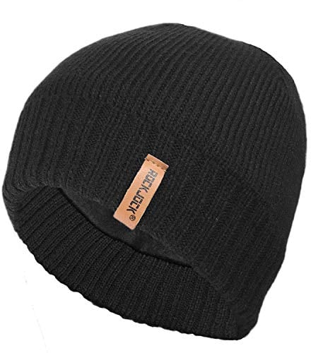 RockJock STORMACTIVE Mens Waterproof Windproof Classic Warm Beanie Hat Black