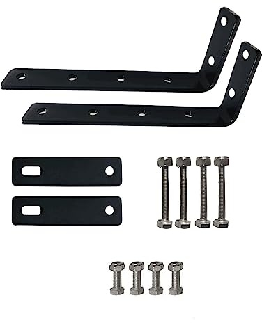 DANCHEL Outdoor Universal Heavy Duty Car Awning Mounting Hardware Bracket Kit (Black, Standard Hardware)