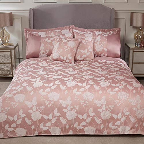 Emma Barclay Butterfly Meadow - Embellished Jacquard Duvet Set in Blush Pink - King