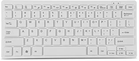 Goshyda Tastiera cablata, 78 Tasti Tastiera PC Portatile per Computer Portatile con Cavo USB Ultra Sottile Mini USB, per casa, Ufficio o Giochi(Bianca)