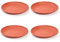Acan Pack de 4 Platos de plástico para macetas de 50/60 cm Mediterránea. Bandejas, platillos, bajoplatos Redondos para tiestos de Interior, Exterior, jardín, terraza o balcón (Marrón)