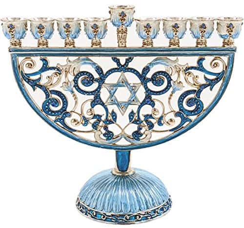 Chanukkah-Menora Emaille-Stern, emailliertes Metall-Menora