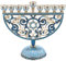 Chanukkah-Menora Emaille-Stern, emailliertes Metall-Menora