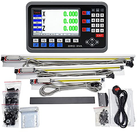 3 Achsen Digitalanzeige-kit 12 20 40 Digital Anzeige mit 3 Axis DRO Linear Maßstab 300mm+500mm+1000mm für Mühle, Bohrmaschine, EDM (Effektiver Hub: 300mm+500mm+1000mm)
