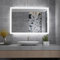 MIQU Miroir de Salle de Bain LED 80 x 60 cm avec éclairage Blanc Froid/Blanc Chaud à intensité Variable Miroir Lumineux Mural avec Bouton Tactile + Anti-buée rectangulaire