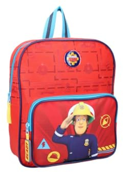 mybagstory - Feuerwehrmann Sam Rucksack - Rot - Kinder - Schule - Primer - Kindergarten - Krippe - gemischte Schultasche - Größe 29 cm - verstellbare Träger
