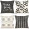 YCOLL Kissenbezug 4er Set Kissenbezüge leinen Kissenhülle Dekokissen für Sofa Gartenbett Couch Kissen 60x60cm