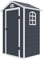 Gardiun Caseta de Resina de Jardín New Mara - 1.34 m² 134x104x204 cm con Ventana Lateral y 1 Puerta de 75x173 cm Gris Antracita