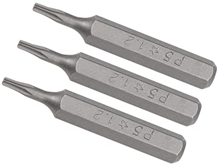 Kozelo 3pcs Star Bit - [1.1 Inch x H5/32 x P5/1.2mm] Hex Shank Torx Screw Driver Batch Head for Socket Screwdriver Handle Use