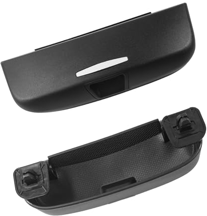 SKTU Auto Brillenetui kompatibel mit Audi A3 A4 A5 A6 C7 Q3 Q5 Q7 Sonnenbrillenhalter Brillen Aufbewahrungsbox ABS-Material Schwarz