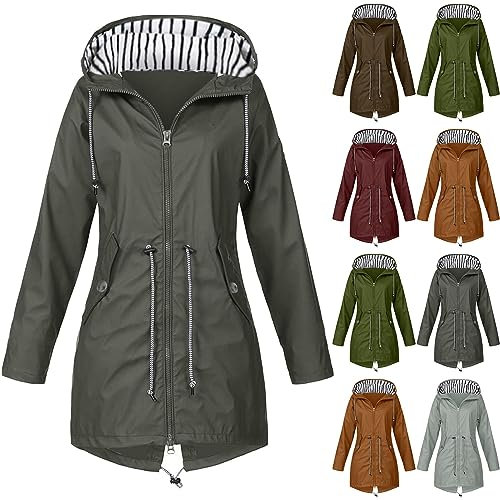 Golf Short Sleeve Waterproof Jacket Raincoat Women Waterproof Water Proof Jacket Long Waterproof Coat Plus Size Waterproof Hi Vis Jacket Waterproof Lightweight Jacket Ladies,Brown,3XL