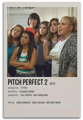 Pitch Perfect Filmposter auf Leinwand, Raumdekoration, Poster für Schlafzimmer, Wohnzimmer, Wände, 30 x 45 cm, ungerahmt