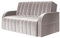 Sofa Sessel mit Schlaffunktion Schlafsessel Gästebett Klappsofa Bettfunktion mit Bettkasten Ausziehbar Couch Sofagarnitur Salon Jugendzimmer Klein Kindersofa - MONTANA 120 (Beige - Paros 02)