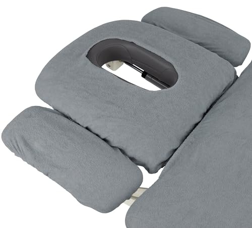 Habys Frottee Bezug | für Therapieliegen Massageliegen Evero V4, X7 | Spannbezug Bettlaken Spannbettlaken | Baumwolle | Graphit