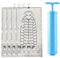 Set mit 4 Wiederverwendbaren Hängenden Vakuum-Aufbewahrungsbeuteln Zum Aufhängen von Kleidung, Platzsparende Beutel mit Luft-Handpumpe, Kompressions-Aufbewahrungsbeutel für Kurze Jacken,(70x130cm)