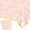 4 Stück Einweg Gänseblümchen Tischtuch Blume Tischtuch Party Tischdecke Gänseblümchen Themed Tabelle Tischabdeckung Wasserdicht Tischtuch für Brautpartys Geburtstag Dekorationen 130 x 220 cm