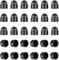 Molain 30Pcs Bolt Nut Protective Cap, Hexagonal Screw Cap Decorative Cover Black Dome Plastic Bolt Caps M6/M8 Fitting Caps for Protecting Hexagon Screws Bolts Hardware Accessories(M6X10mm)