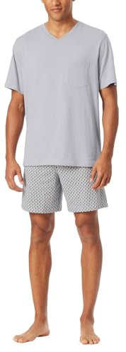 Schiesser Herren Schlafanzug kurz V-Ausschnitt - Nightwear Set, Air_181155, 48