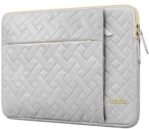 Lacdo Borsa Protettiva Custodia per 15 Pollici New MacBook Air M4 A3241 2025/M3 A3114/M2 A2941 2024-2023, 15 Pollici MacBook Pro A1990 A1707, Dell XPS 15 2022-2020 Computer Bag, Grigio Siderale