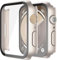 Misxi 2-Stück Hartes PC Hülle mit Displayschutz aus Gehärtetem Glas Kompatibel mit Apple Watch Series 9 Series 8 Series 7 41mm, Anti-Drop Kratzfestes Leichtgewicht Cover für iWatch, 2 Sternenlicht