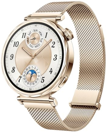 HUAWEI Watch GT 5 41 mm Smartwatch, Kunstvolles Design, Erweiterte Lauf- und Fahrradfunktionen, Gesundheitsmonitoring, Bis zu 7 Tage Akkulaufzeit, Kompatibel mit iOS & Android, Gold