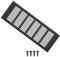 PATIKIL 10 x 4 Inch Door Air Vent Cover, Aluminum Grille Ventilation Cover Louvered with Mounting Screws for Cabinet Wardrobe Door, Black