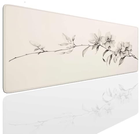 Gaming Mauspad XXL Mousepad 140x80x0.4cm, Gaming Schreibtischunterlage Ink Mauspad Groß Desk Mat Vernähte Kanten, Mouse Pad Mat Anti-Rutsch, Mauspads Verbessert Präzision und Geschwindigkei S-574