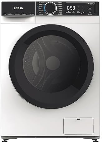 Edesa Lavadora Libre Instalación EWF-9401 WH 9 KG Carga Frontal 18 Programas Gran Capacidad Lavado 9kg Gran Velocidad 1400 r.p.m Bloqueo Seguridad y Puerta Pantalla LED Color/Acabado Blanco