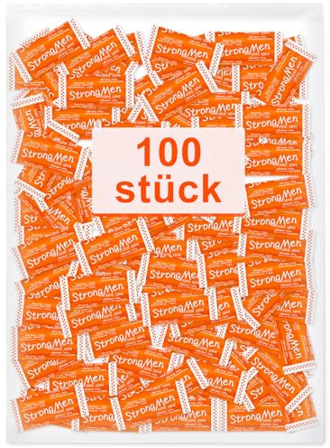 Kondome 100 Stück Packung - Condoms für männer - Natürliches Empfinden - Extra dünne Kondome für intensives Empfinden beim gemeinsamen Liebesspiel- 53 mm breite - Condoms for Men