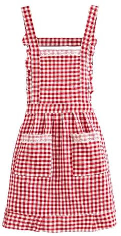 Schürze Damen, Baumwollschürze mit Blumenmuster, 2 Taschen, Wasserdicht und Strapazierfähig Perfekt für Damen in Küchen, Restaurants, Cafés, Hotels und Als Premium Geschenk für Mama, Freundinnen & Oma