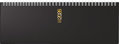 rido/idé Querterminbuch Mod. ac-Wochenquerterminer 2026 | 307×105 mm, Kunststoff, schwarz