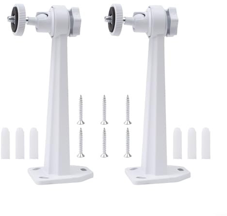 Sicherheitskamera Wandhalterung 2Er-Pack Metall Decken-/Wandmontage Für Arlo Pro 2 3 CCTV Kamera 180° Drehbar Innen Außen Aluminium Weiß 16,6X6x5,6Cm Max. 5Kg Tragkraft