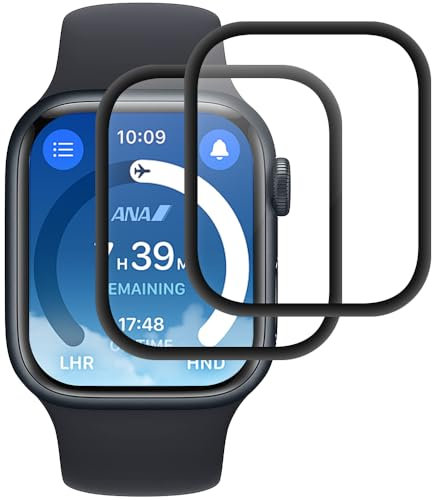 Beukei Protector de Pantalla Compatible con Apple watch Series 6/5/4/SE 40mm, 2 Piezas Protecto Pantalla, [Cristal Dureza 9H] [Anti-Rayaduras] Pelicula
