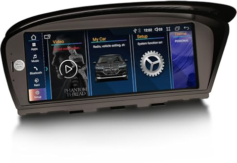 8,8 Zoll Qualcomm 8-Kern 4GB+64GB Android 14 Autoradio Bluetooth für BMW 3er E90 E91 E92 E93 5er E60 E61 E63 E64 CCC System Unterstützt GPS Navi CarPlay Android Auto WiFi 4G DAB+ USB DSP OEM iDrive