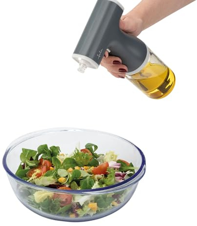 Jata HOGAR HACE2501 - Pulverizador de Aceite Eléctrico Recargable USB, Spray Aceite Cocina 250 ml, Dispensador de Aceite y Vinagre, Pulverizador Ultrafino, Recipiente Borosilicato