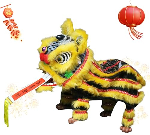 Niesel Traditionelle chinesische Handpuppe | Traditionelle chinesische Löwen-Tanzpuppe mit Fäden, handgefertigtes Spielzeug für Partys, Heimunterhaltung und Kunst | Theateraufführungen