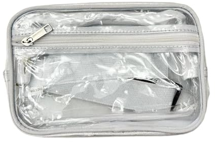 LOVIVER Transparente Bauchtasche, multifunktionale Umhängetasche aus PVC, ideal zum Laufen, für Sportspiele, Stadionveranstaltungen und Wandern, Weiß