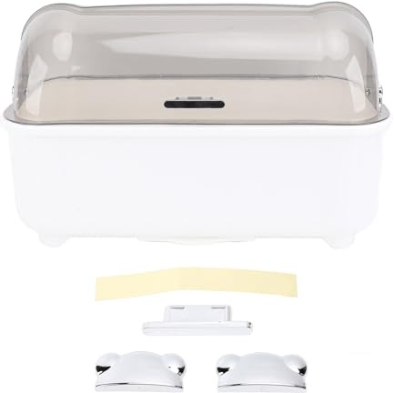 Haofy Extra Large Kitchen Dish Drying Rack with Cover, Countertop Dish Organizer with Drain Hole, Storage for Plates, Cups, Cutlery