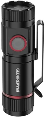 Gedore Red Mini Boost 1000 R95300073, kompakte Handleuchte mit 1000 Lumen, 4 Leuchtstufen, USB‑C Ladefunktion, IP44, IK07