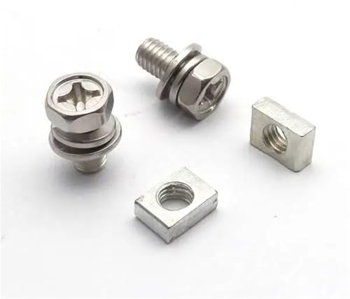 PLQAWRBT Tornillos y tuercas para terminales de batería de motocicletas, scooters, ATV y motos de cross, para baterías de 4 a 7 Ah, M5x10mm y M6x12mm. Ajuste universal(Silver)