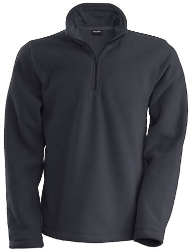 Kariban Mens Enzo 1/4 Zip Fleece Top (XL) (Convoy Grey)
